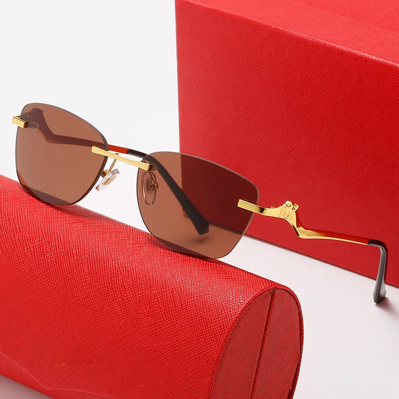 Leopard Frameless multiple styles Men Fashion Trend Street Shooting Sunglasses Women Personality business affairs Mirror_voghion.com