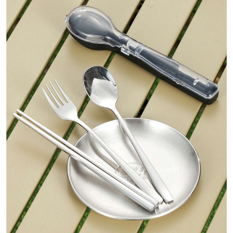 304 Outdoor Stainless Steel Tableware, Camping Equipment, Gift Set, Portable Travel Picnic_voghion.com
