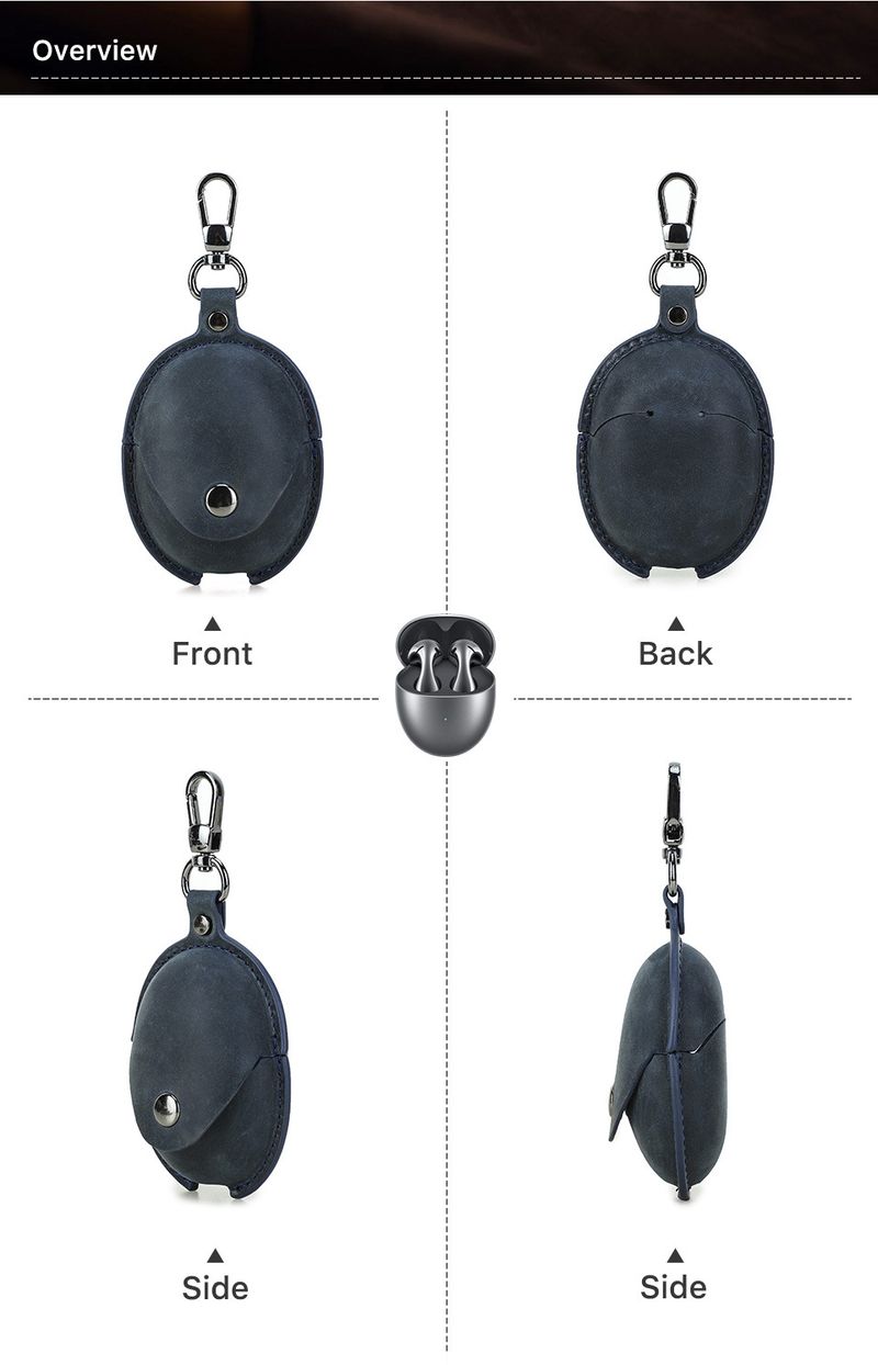 Potrivit pentru noua husă Huawei FreeBuds5, husă de protecție portabilă anti-cădere din piele de vacă pentru căști Bluetooth_voghion.com