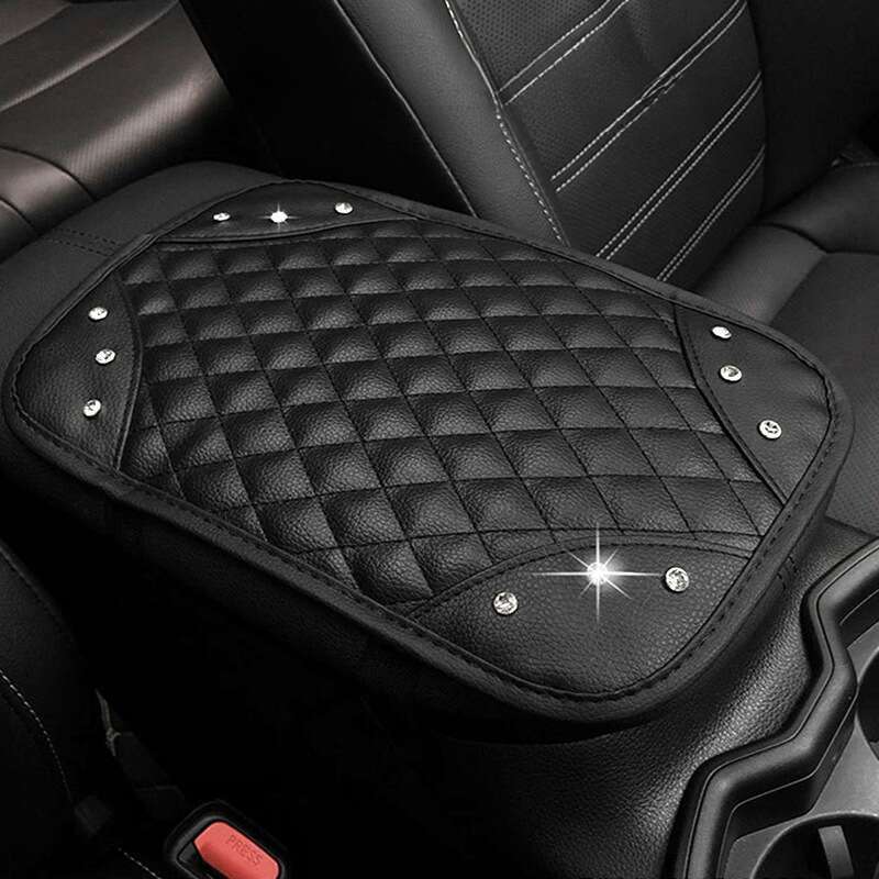 Auto con inserto a diamante, cuscinetto antiscivolo per scatola centrale, cuscinetto protettivo universale per bracciolo interno auto_voghion.com