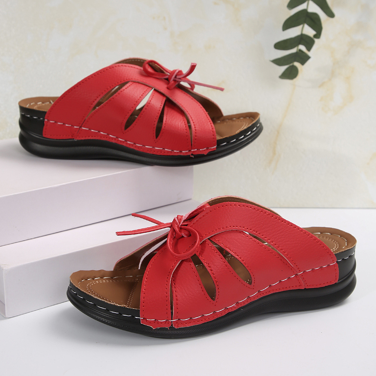 Sandales à talons bas pour femmes, pantoufles élégantes, chaussures à talons, tendance, nouvelle collection été 2024_voghion.com