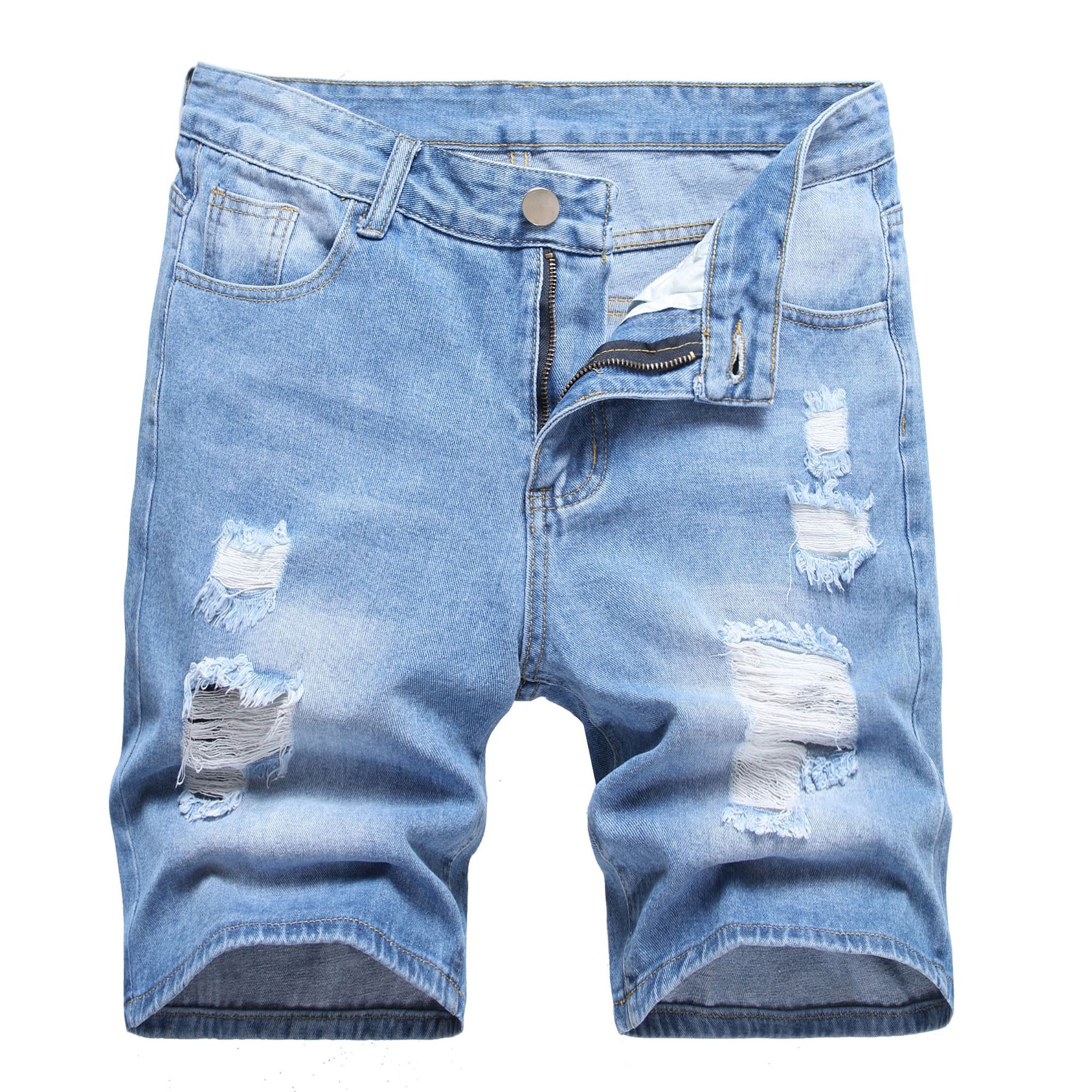 Herrenbekleidung Frühling und Sommer Jeans Casual Jugend Shorts_voghion.com