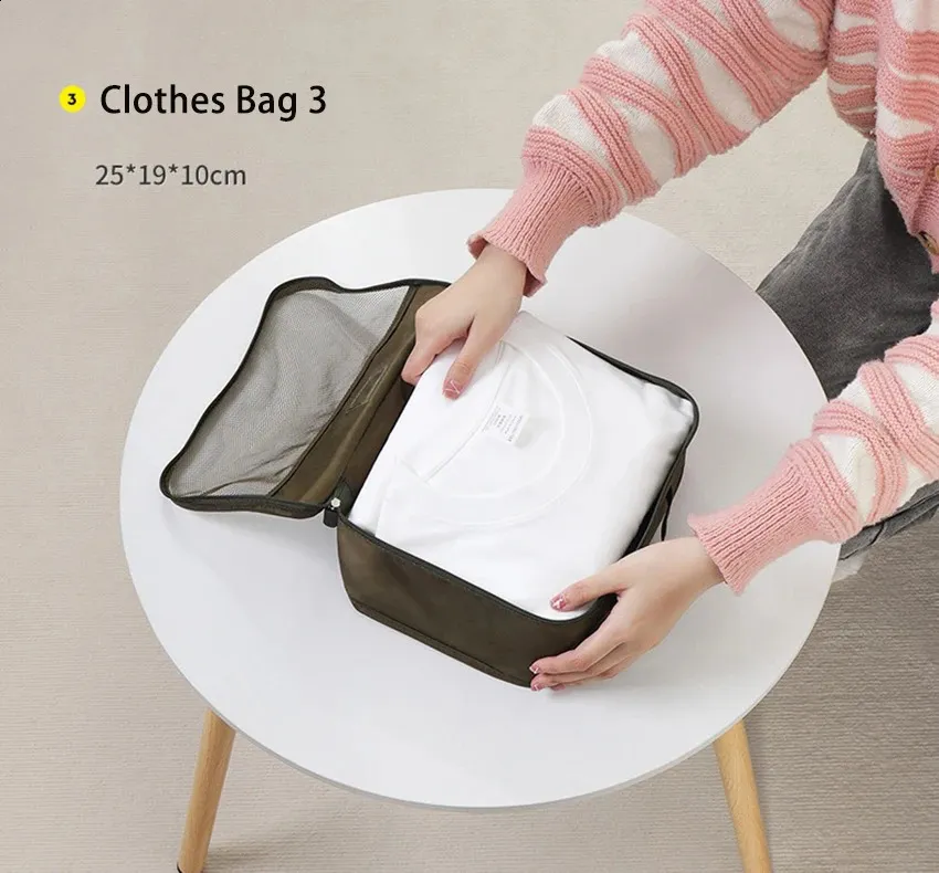 7-teiliges Reise-Set für Kleidung, Schuhe, Toilettenartikel, Aufbewahrungstasche, tragbar, für Kleiderschrank, BH, Socken, Hosen, Organizer, groß_voghion.com