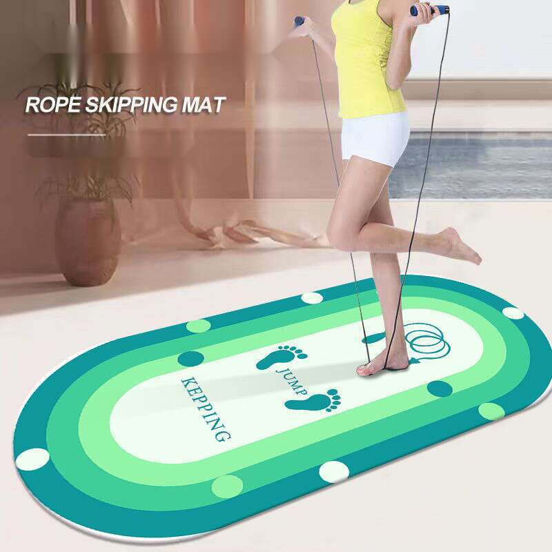 Indoor Sports Silent Shock-absorbing Yoga Mat, Home Slimming Soundproofing Skipping Rope Blanket, Fitness Anti Slip_voghion.com