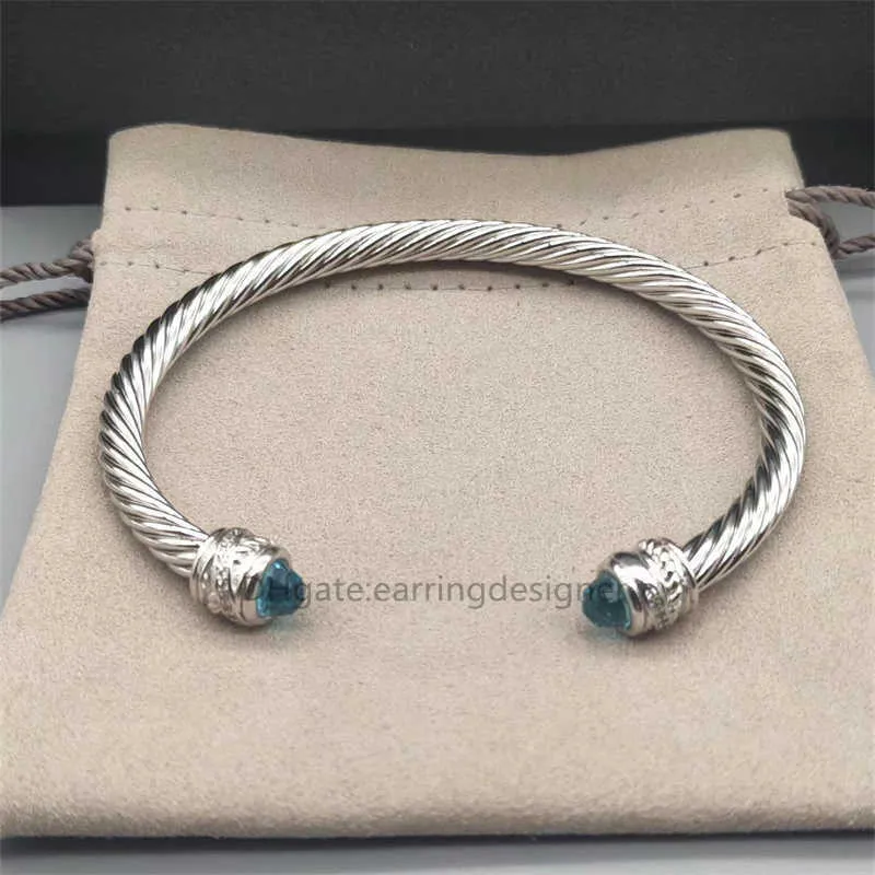 Open Designer Sieraden Twisted Kabel Armband Manchet Heren Bangles Charm Dames Bangle Draad Kruis Merk Vintage C-vormig_voghion.com