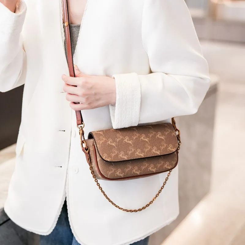 Spedizione gratuita 2025 Nuovo design alla moda borsa da viaggio piccola quadrata, tracolla singola stampata con texture di alta qualità_voghion.com