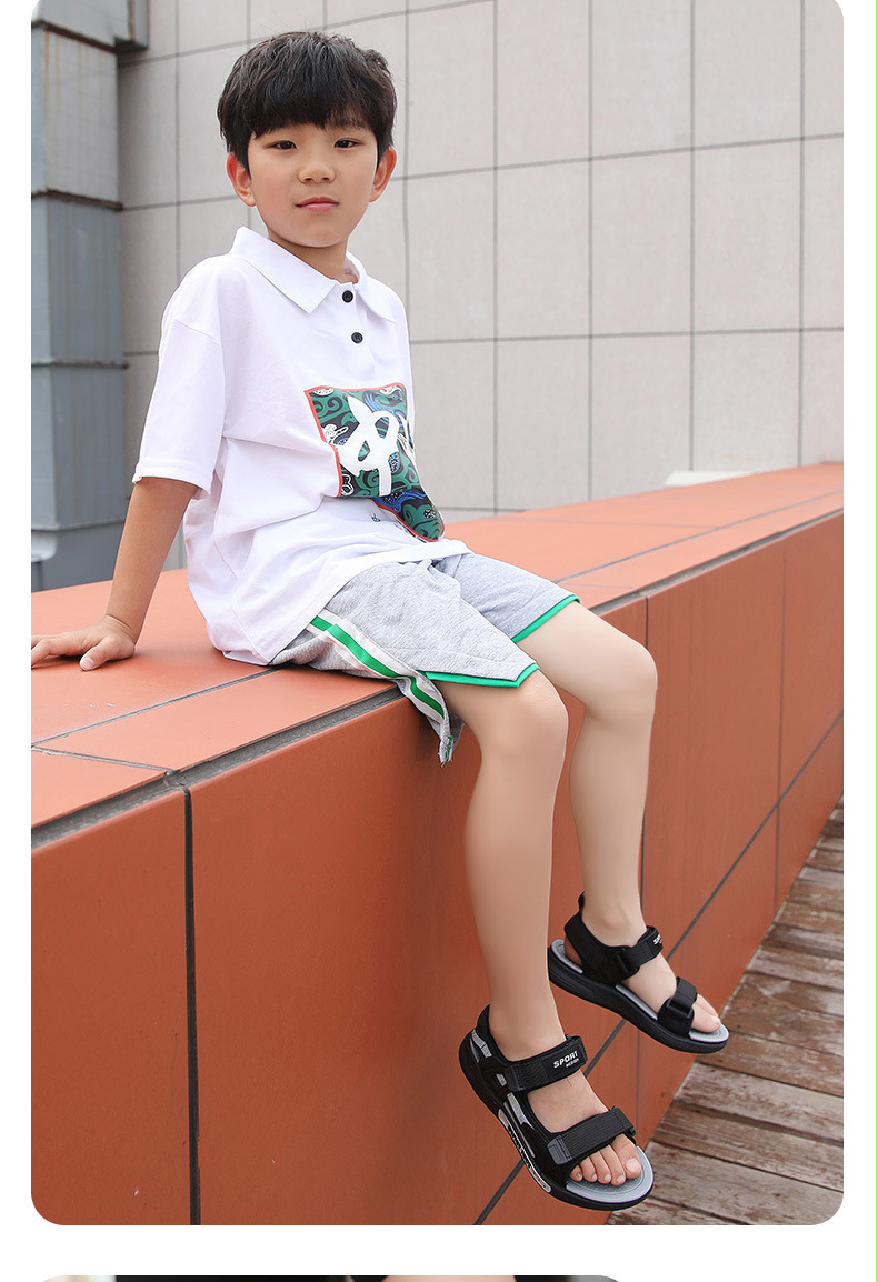 Sandales décontractées d'été pour garçons 2024 New Nightglow : antidérapantes pour grands enfants, anti-odeurs, respirantes et confortables pour enfants_voghion.com