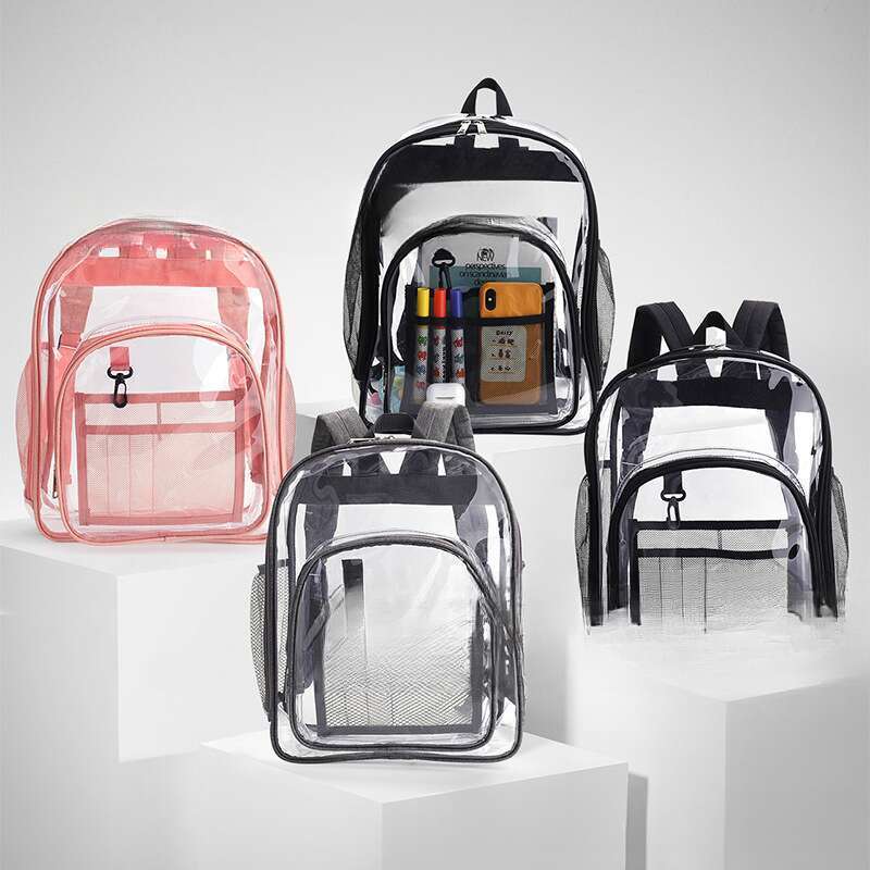 Waterproof Men's Outdoor Student Transparent Easy Backpack_voghion.com