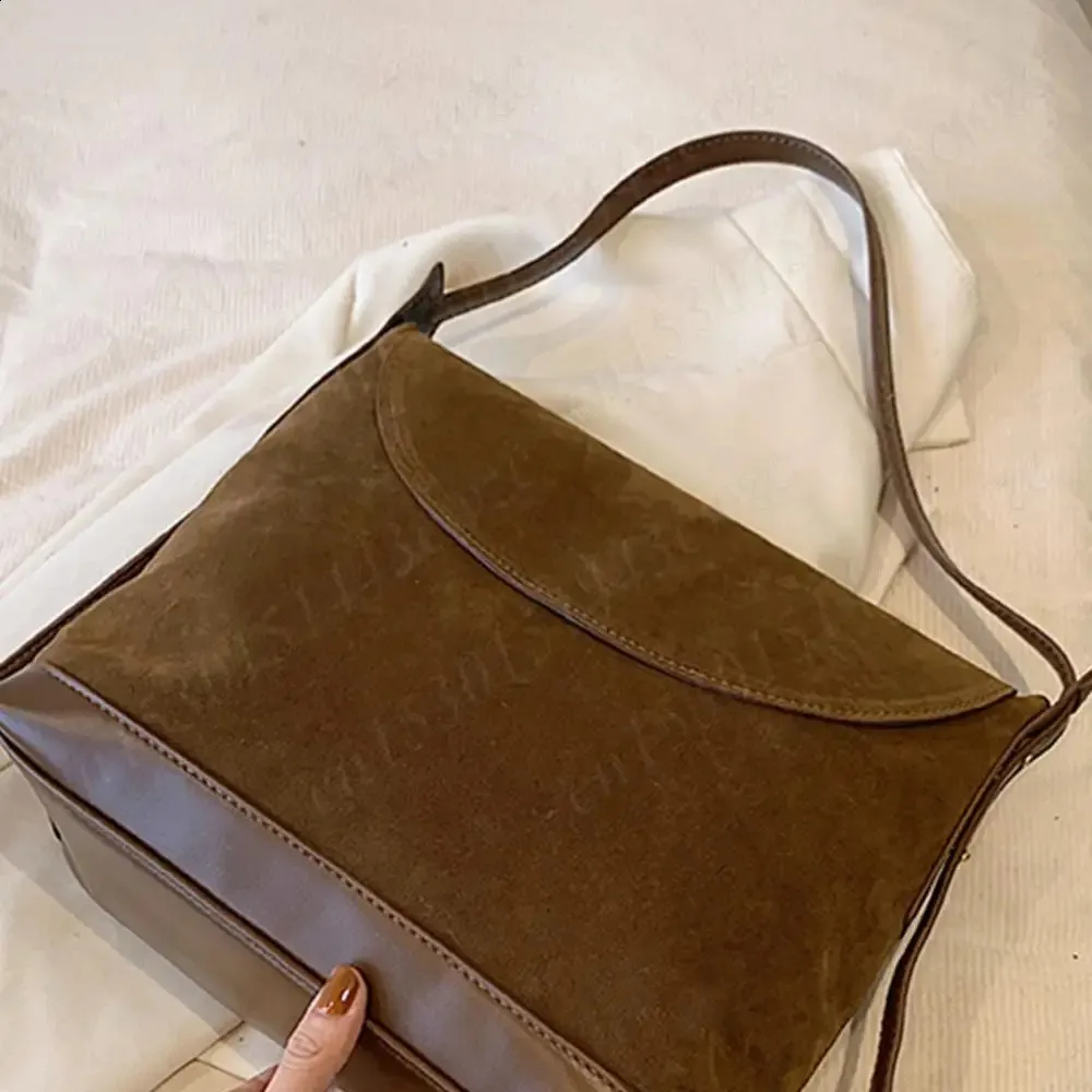 Borsa a tracolla in pelle scamosciata per donna, chiusura magnetica, tracolla regolabile, borsa a tracolla multitasche, borsa hobo per lavoro e viaggio_voghion.com