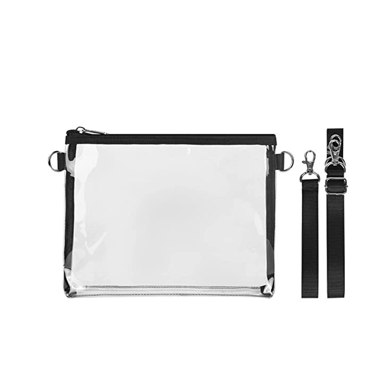 Borsa portamonete impermeabile a tracolla in PVC trasparente per sport da stadio, portatile e portatile_voghion.com