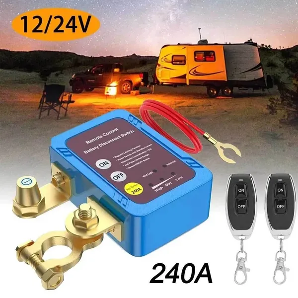 Wireless Remote Car Switch 12V 240A Battery Disconnect Control_voghion.com