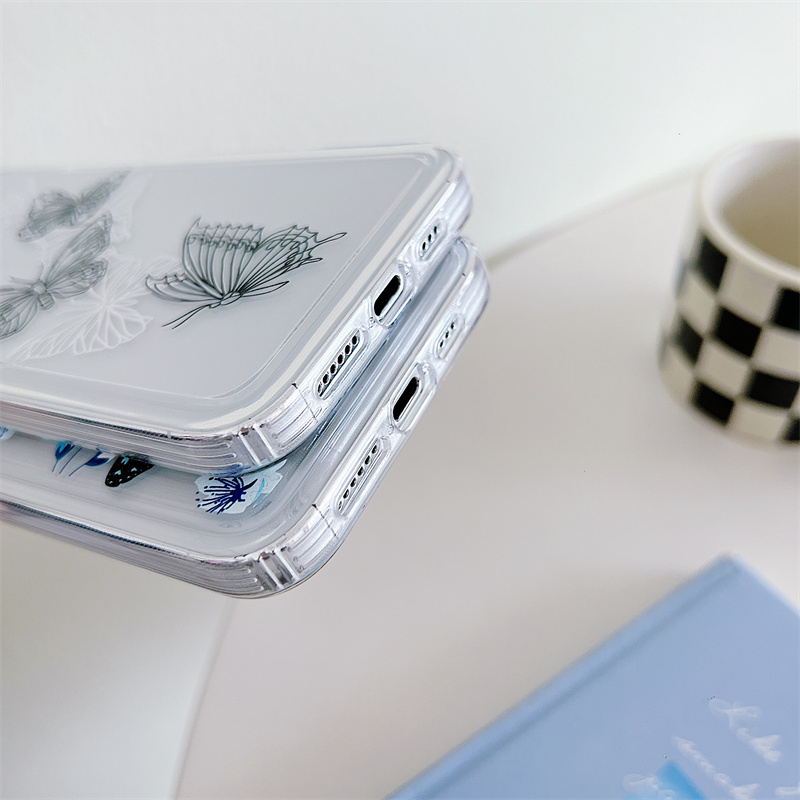 Butterfly Clear Shockproof Phone Case For Iphone Pro Max Plus_voghion.com