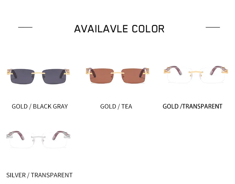 Leopard Frameless multiple styles Men Fashion Trend Street Shooting Sunglasses Women Personality business affairs Mirror_voghion.com