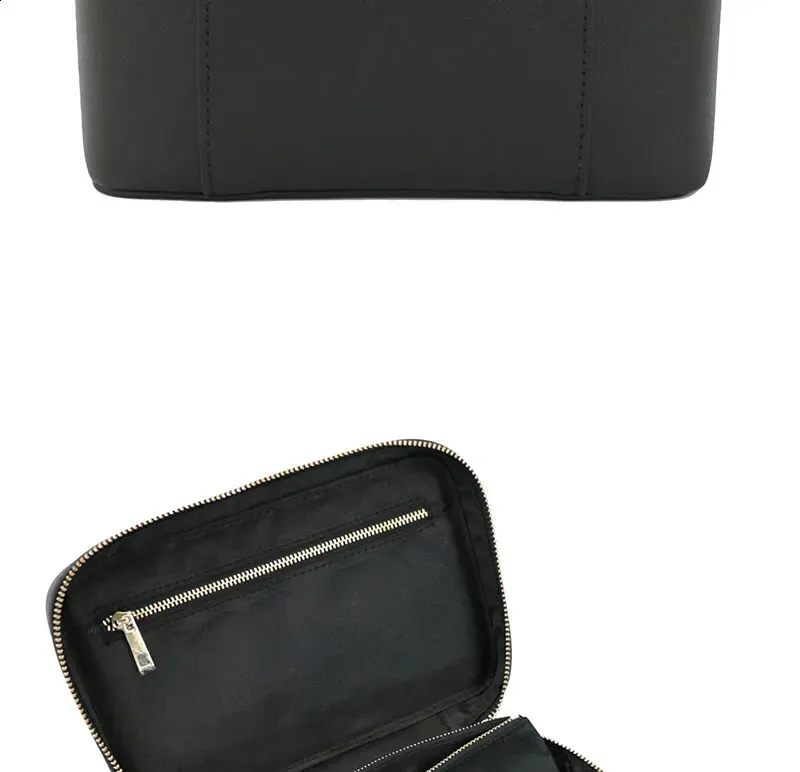 Ladies Saffiano Split Leather Travel Toiletry Case Portable Hanging Makeup Organizer Box Dopp Kit Cosmetic Bag For Women_voghion.com