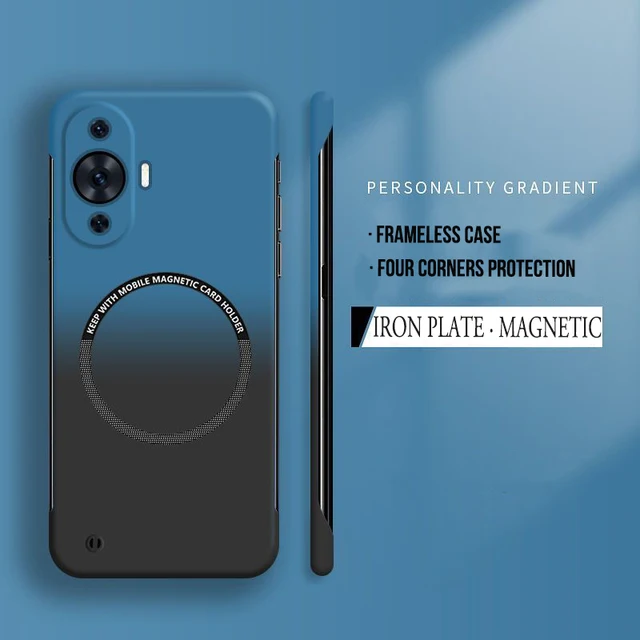 Hard PC Gradient Color Frameless Phone Case For Huawei Puro 70 P70 P60 P50 P40 P30 Nova 12 11 9 10 SE Pro Magnetic Matte_voghion.com