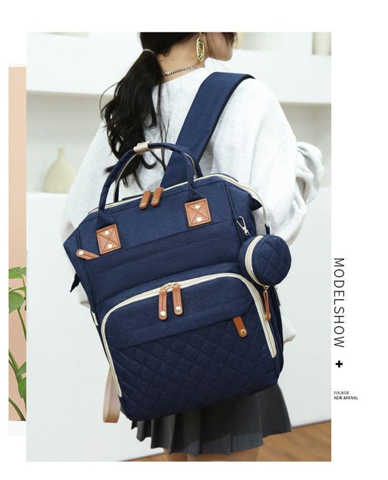 Neue tragbare Wickeltasche für Mutter und Baby mit großem Fassungsvermögen, kann als Umhängetasche bedruckt werden_voghion.com