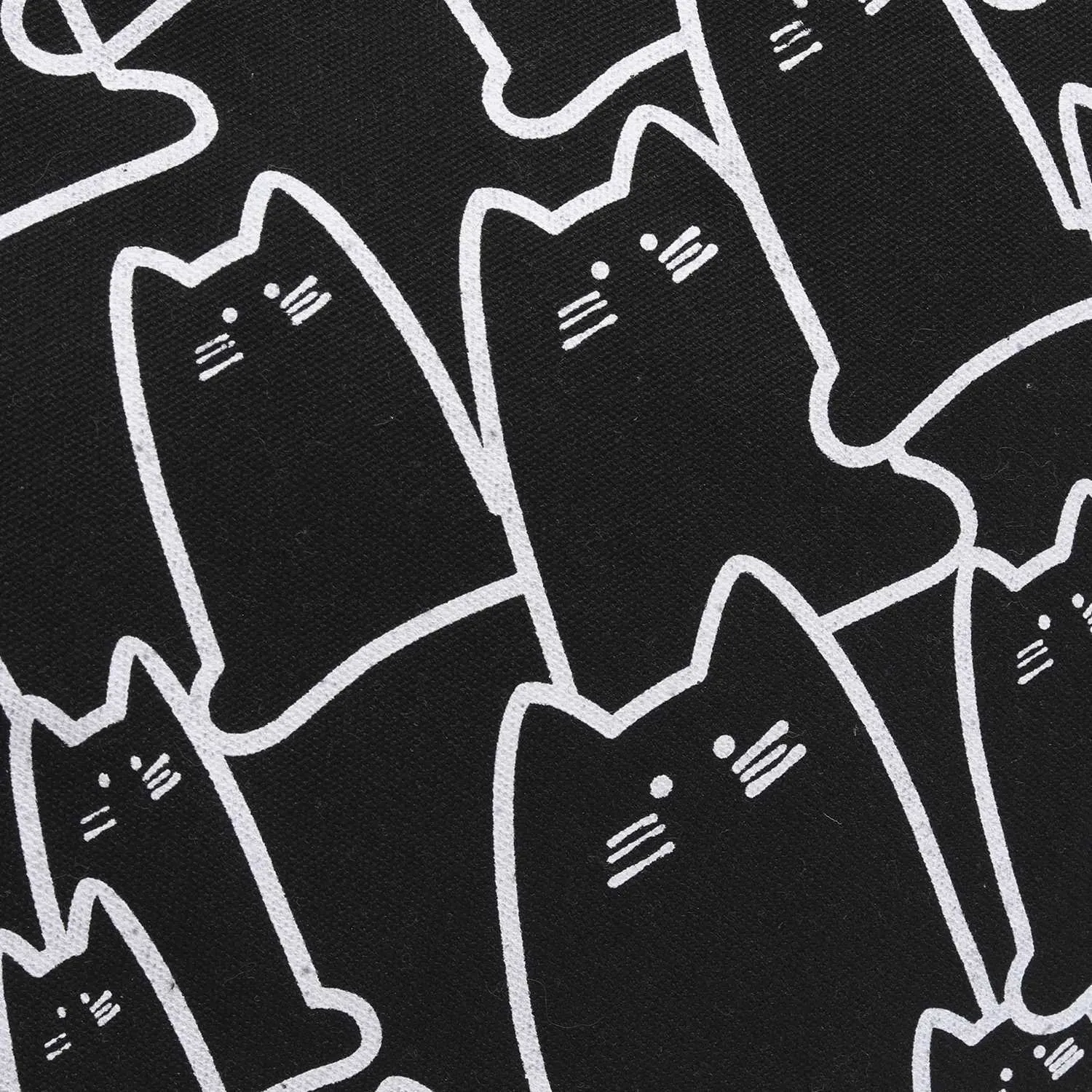 Canvas 2023 fashionable cute cat handbag messenger with zipper designer womens cartoon shoulder shopping bag Y241011_voghion.com