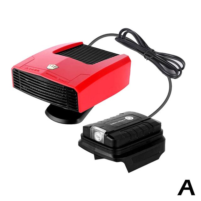 4 IN 1 pārnēsājamais automašīnas sildītājs auksts, silts vējš, atkausēšanas atkausētājs, 360° rotācijas divu USB portu adapteris Makita 18 V akumulatoram_voghion.com
