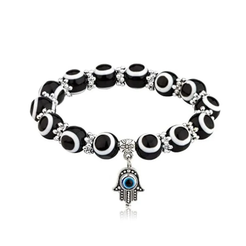 Béist Aa Perlen Strand Armbänner Fatima Hand Charm Perlen Armband Türkescht Glécksschutz Perlen Bijouen Drop_voghion.com