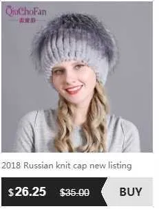 Knitted Rabbit Fur Hat For Women Winter Warm Fedora Style Cap_voghion.com
