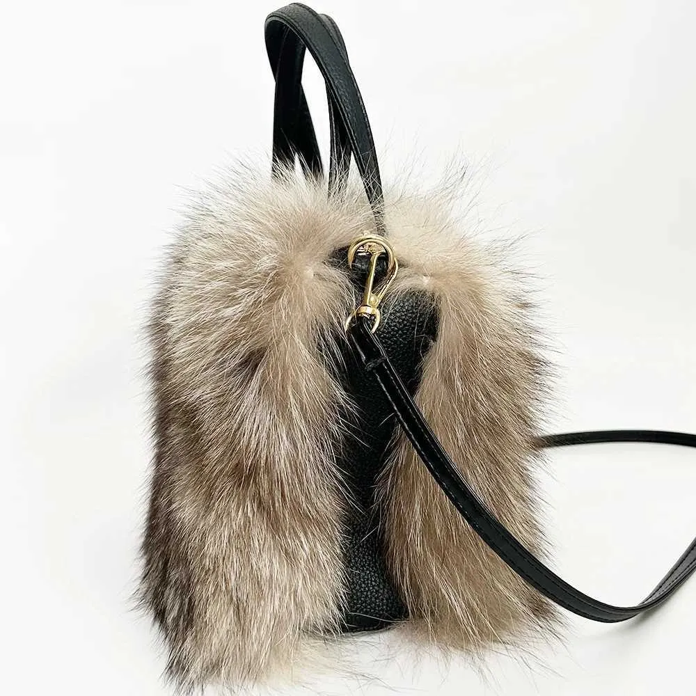 Designer Tasche Echtfuchspelz Handtasche Y241115_voghion.com