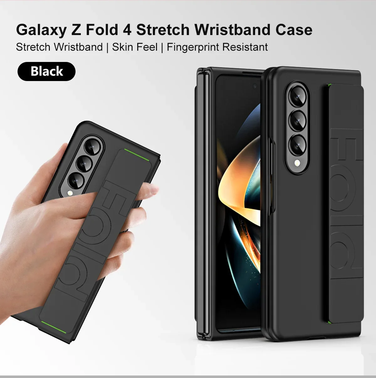 For Samsung Galaxy Z Fold5 5 4 3 2 5G Case High Strong Quality Silicone Grip Handle Fold Protector Cover_voghion.com