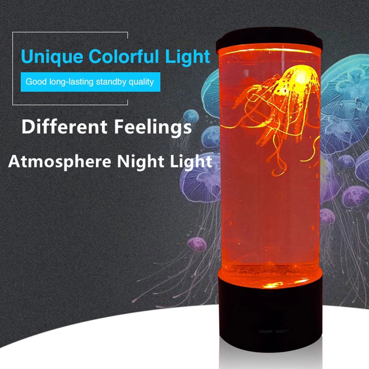New LED Jellyfish Lamp DV5C 500mA USB/Battery Powered Electric Jellyfish Tank Night Light Color Changing Fantasy Mood Light_voghion.com