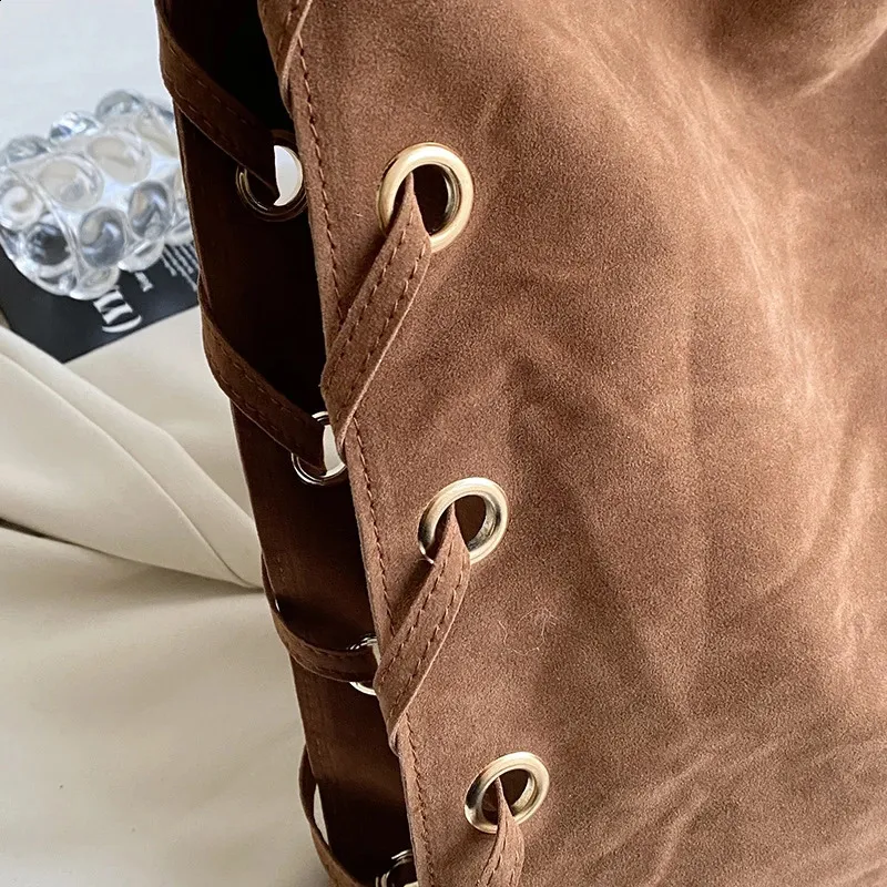 Ladies Handbags Brown Bags Tote Suede Leather Shoulder Women Top Handle Bag Female Sac A Main 240924_voghion.com