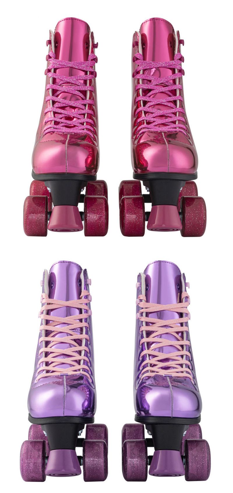 Stiolle und komfortable Jugend zweireihige Skates verstellbare Vierrad-Rollschuhe bunte Rollschuhe_voghion.com