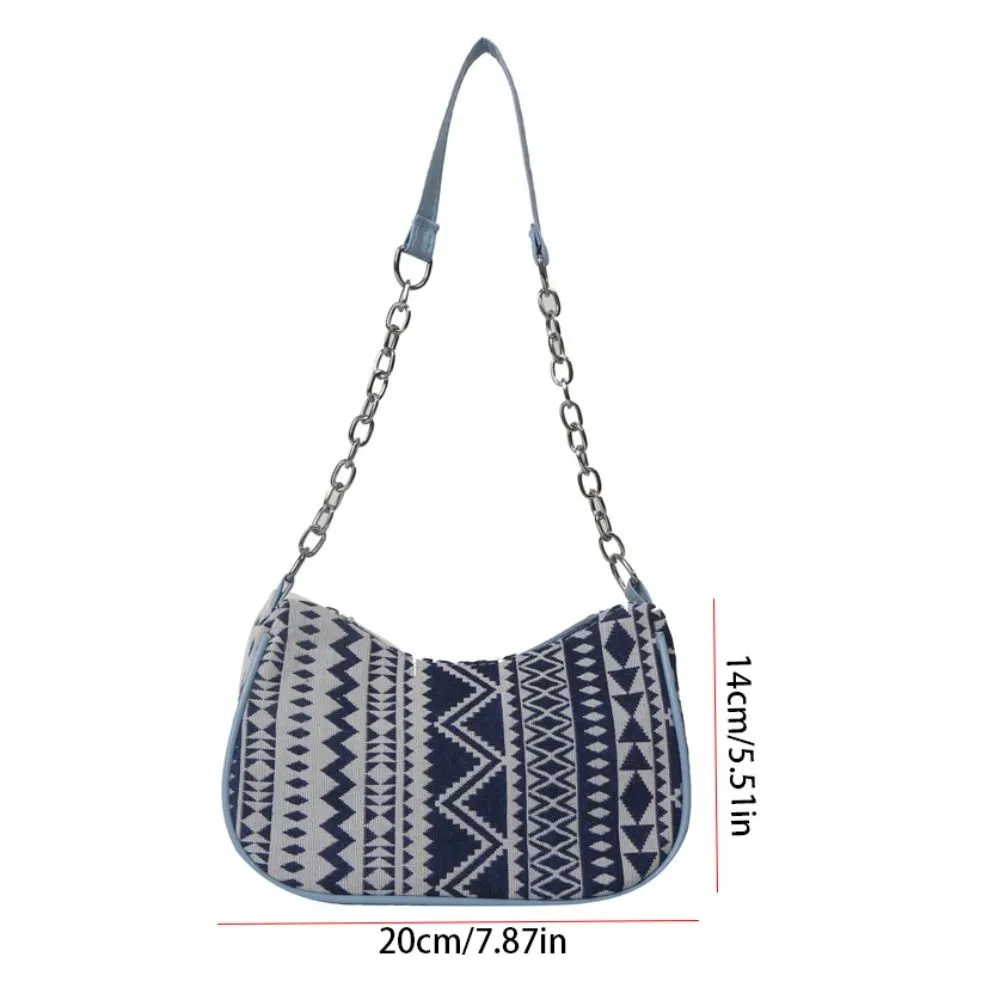 Embroidery Ethnic Style Canvas Fashion Handbag Print Printing Shoulder Bag Large Capacity Portable Shopping_voghion.com