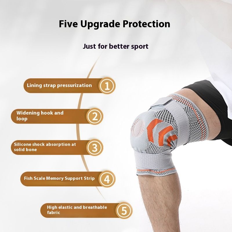 Sports women's nylon straps, silicone pads for cycg, cold resistant spring support, knee pads, meniscus_voghion.com