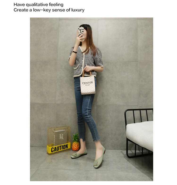Women's simple soft sole soft surface low top single shoes women's slip-on breathable shallow mouth lazy loafers_voghion.com