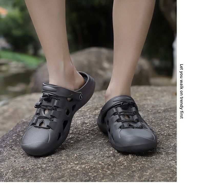 2023 new lace-up EVA outdoor hole soft trend summer beach shoes spot wholesale a generation of hair_voghion.com