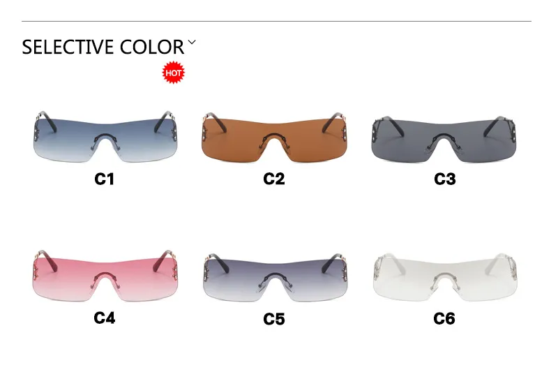 Sunglasses Designer Frameless One Piece Women 2023 Brand Punk Sun Glasses Ladies Y2K Wrap Around Eyewear Goggles_voghion.com