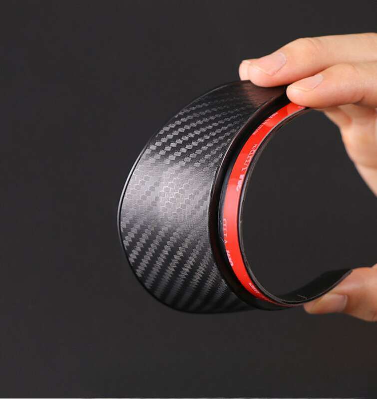New Carbon Fiber Car Rearview Mirror Eyebrows (2-piece Set), One Pair Of Reverse Mirrors, Sun And Rain Shields_voghion.com