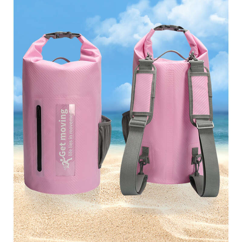 Carbon Fiber Hand-held Bucket Waterproof Beach Drifting Swimming Bag, Outdoor Backpack_voghion.com
