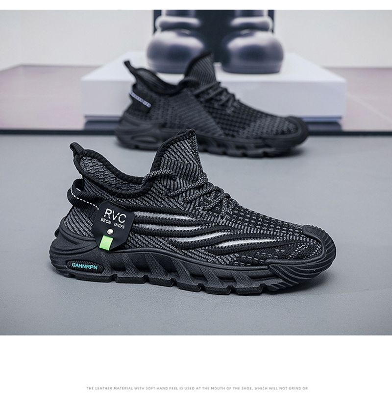 Trendy Casual Flyknit Mesh Herrenschuhe Sommer Neue atmungsaktive leichte Laufschuhe_voghion.com