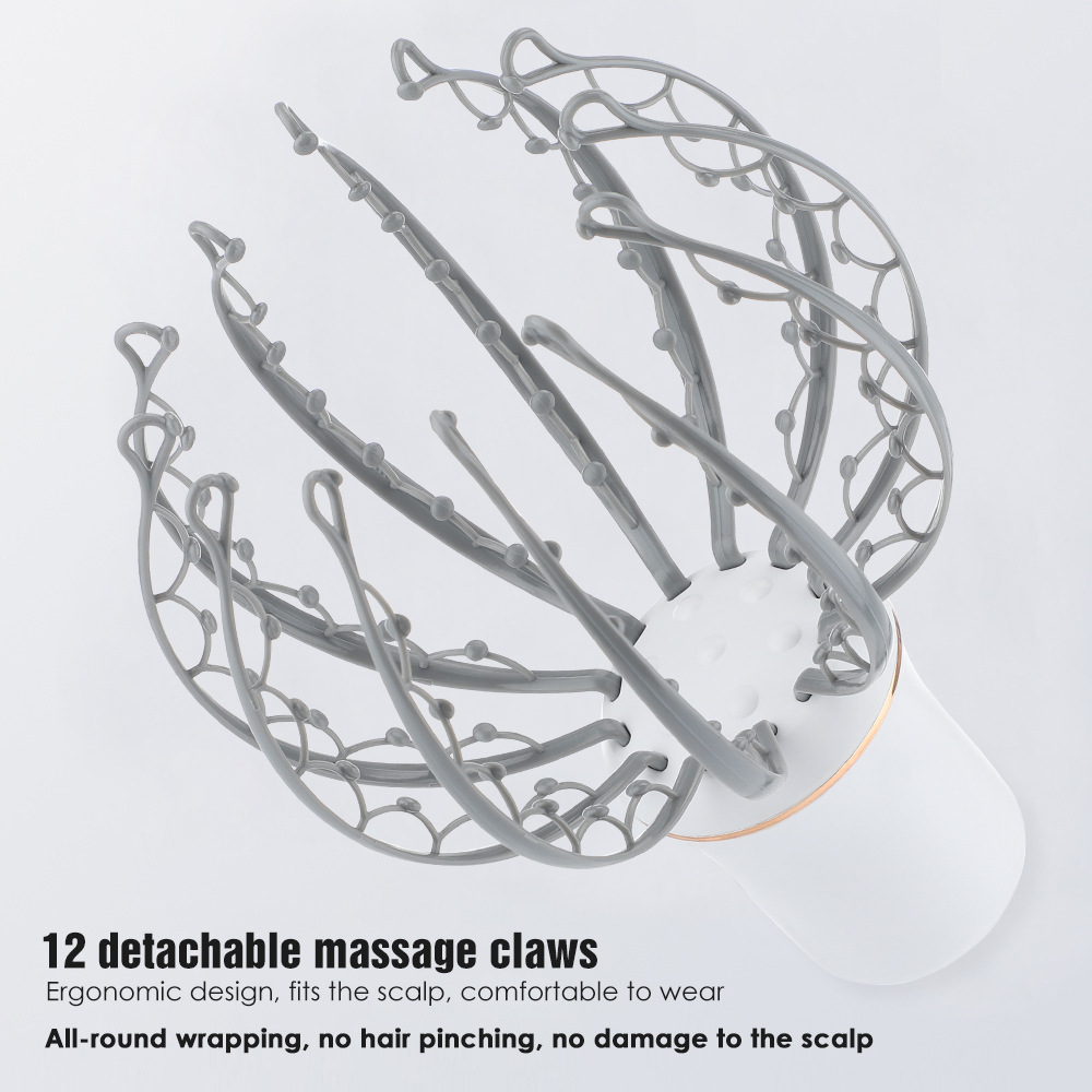 Octopus massage claw multifunctional electric head massager intelligent meridian dredging headache relief_voghion.com