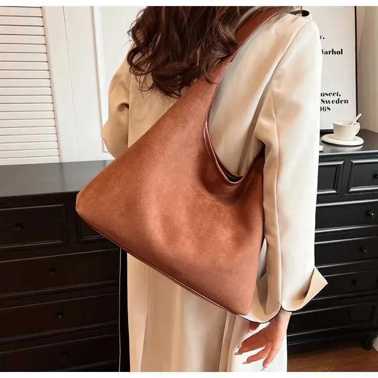 Sac à bandoulière polyvalent en daim pour femme, style rétro, tendance, Y241118_voghion.com