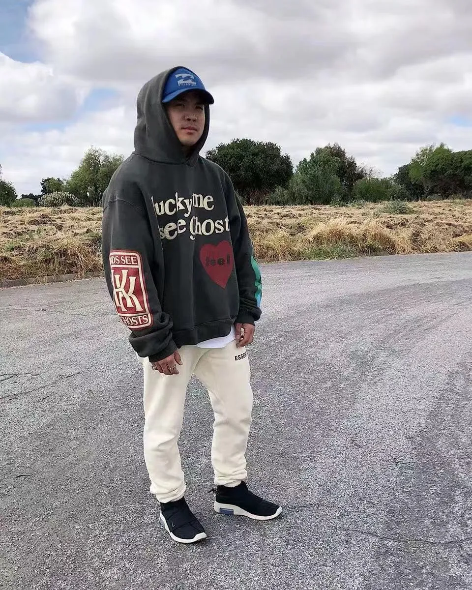 Kleidung Lucky Me I See Ghosts Print Hoodie Herren Damen Designer Hoodies Pullover Herbst Winter Sweatshirts_voghion.com