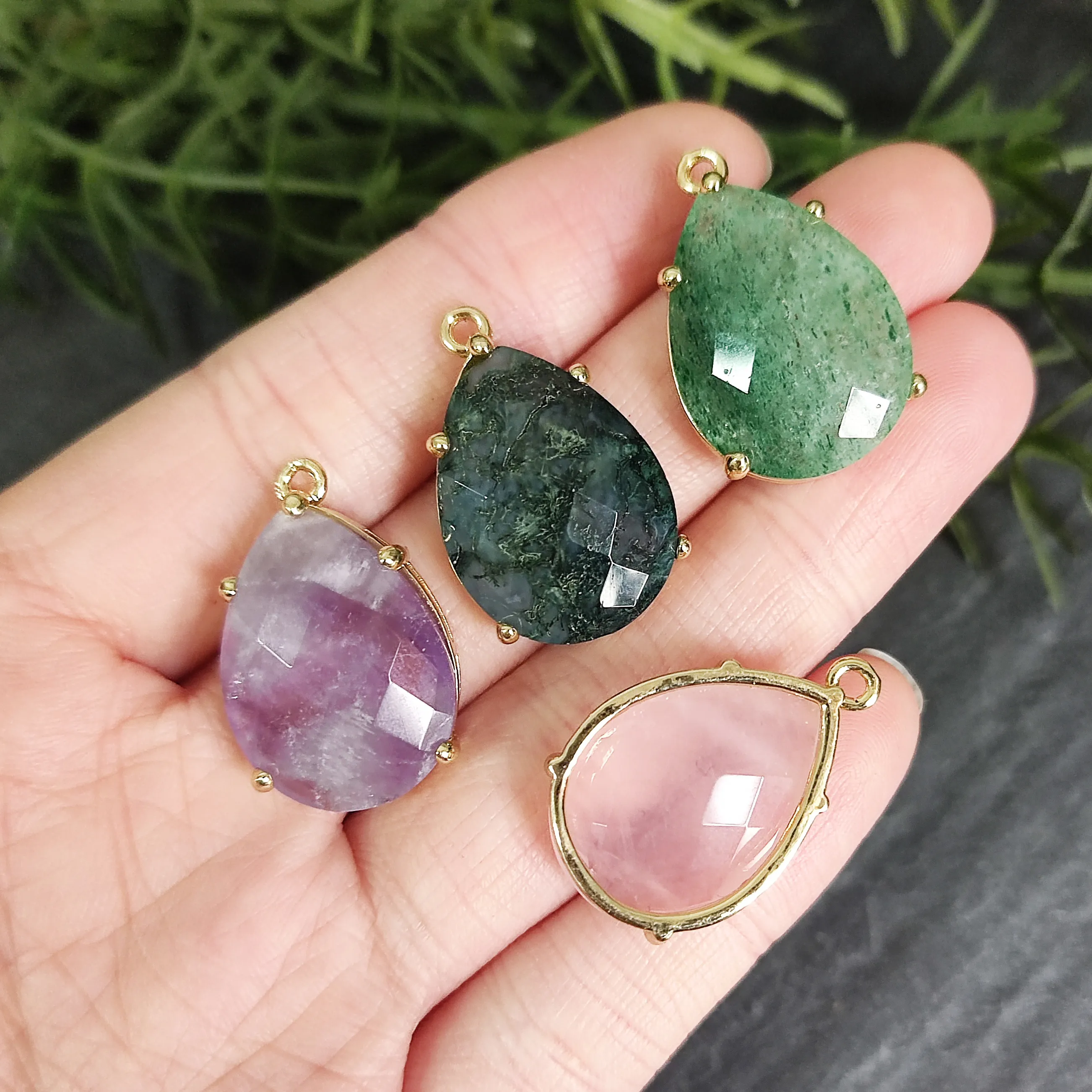 Collane con ciondolo con pietre preziose naturali, pietra del sole, cristallo curativo ametista per orecchini, collane, accessori per gioielli fai da te_voghion.com