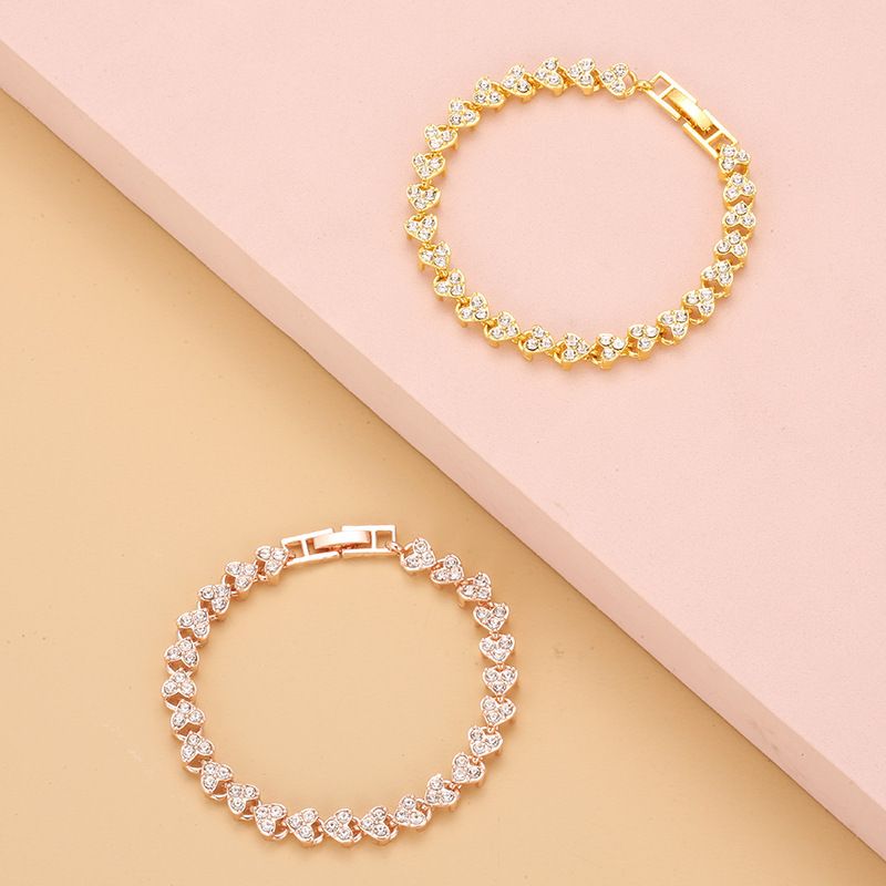Light And Minimalist Roman Women's Zircon Crystal New Style Bracelet Set With Dia Fashion Jewelry_voghion.com