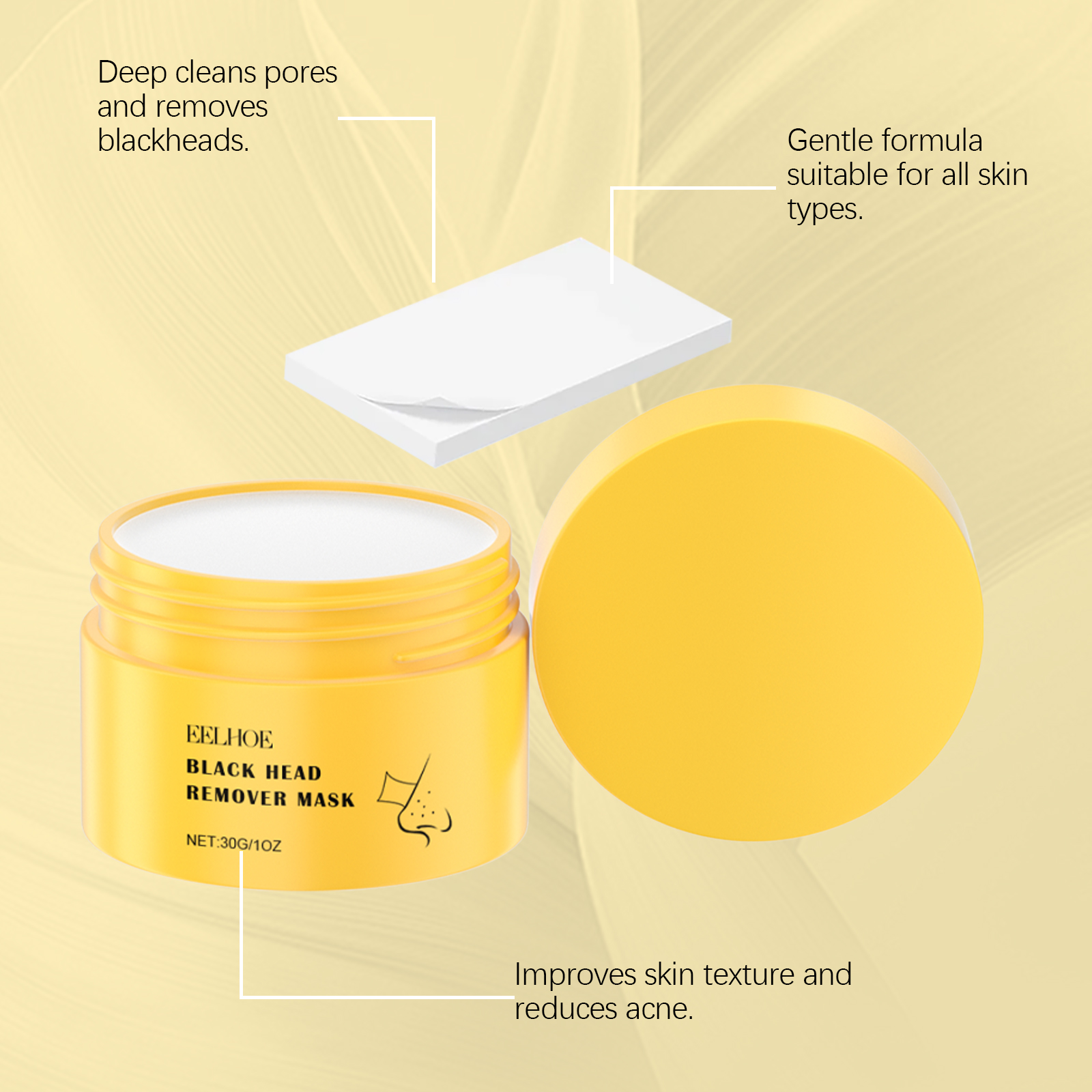 EELHOE Blackhead Cleansing Nose Patch Gently Cleanses T Zone Pores, Acne Moisturizes Skin And Tears Nose Mask_voghion.com