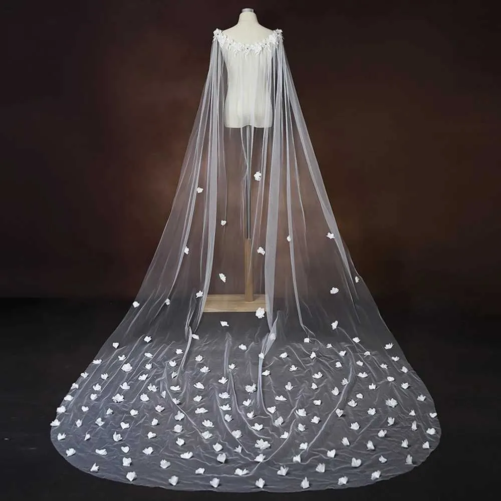 Gioielli per capelli da donna, mantella da sposa, veli, scialle lungo in stile cattedrale, accessori per abito da sposa, per la decorazione delle spalle_voghion.com