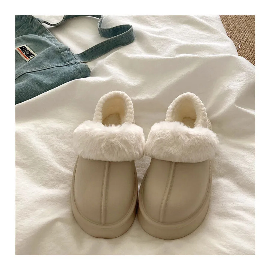 Pantofole invernali in cotone e pelliccia per uomo e donna_voghion.com