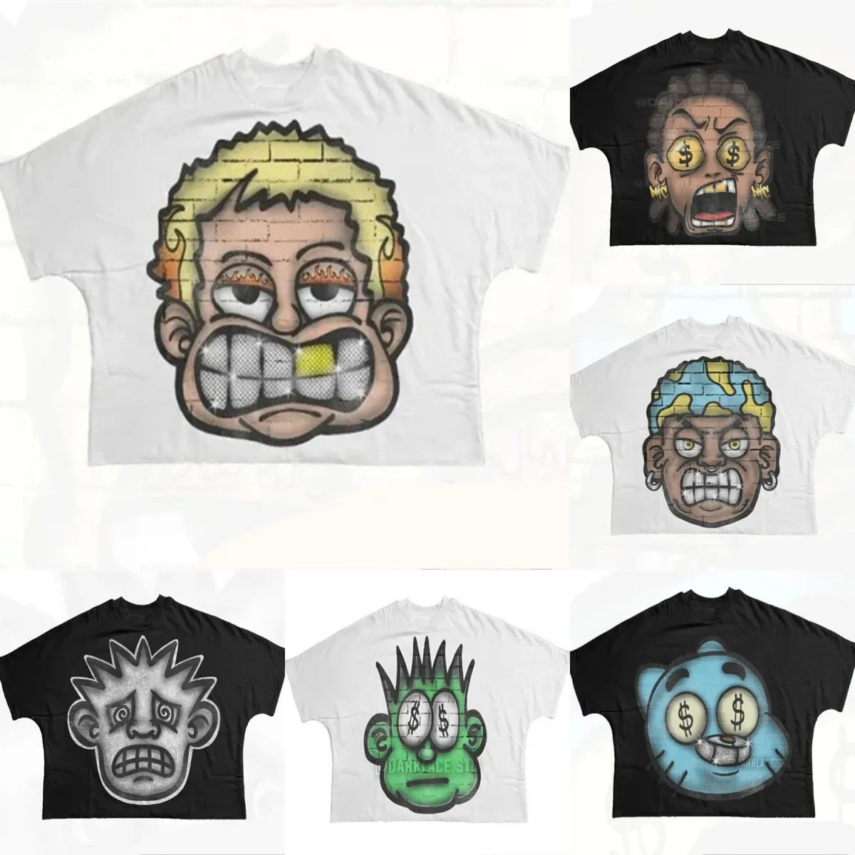 Designer Men's T Shirts Y2k Haruku Oversized High Quality Vintage Graphic Shirt Streetwear Top Goth Women Clothes Size_voghion.com