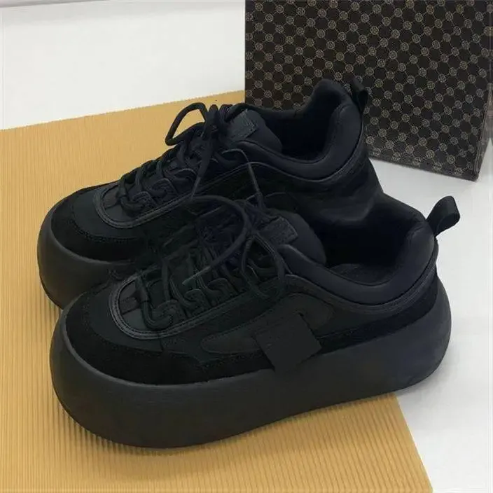 Scarpe sportive donna con plateau retro invernali stringate_voghion.com