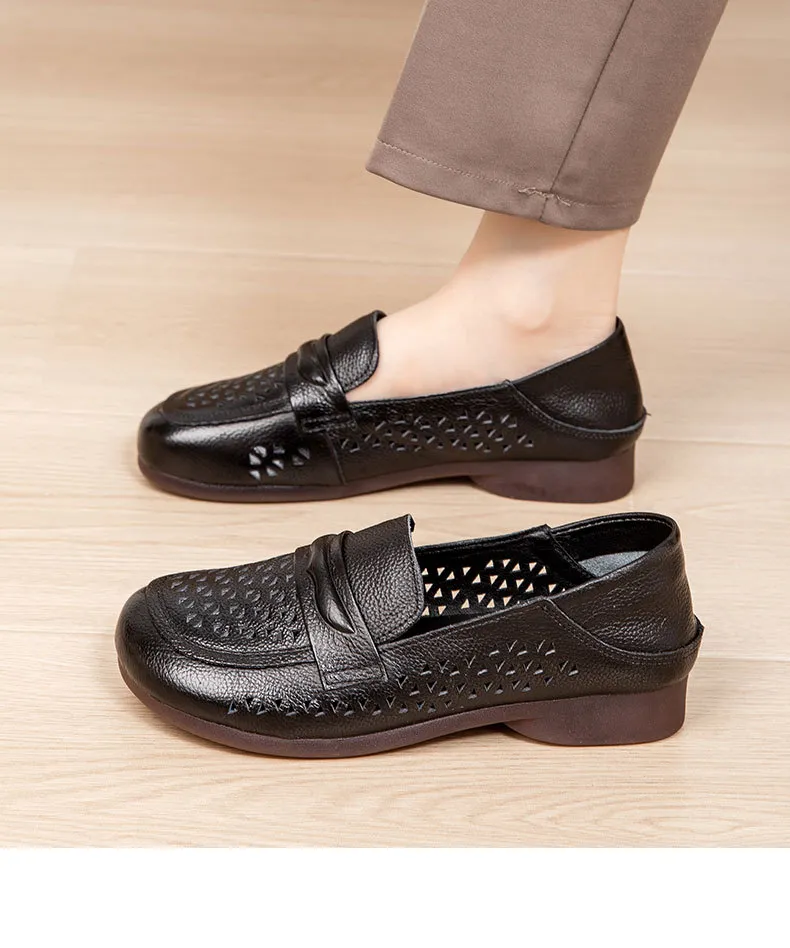 Comfortable Breathable Flat Loafer Shoes For Women Summer Design_voghion.com