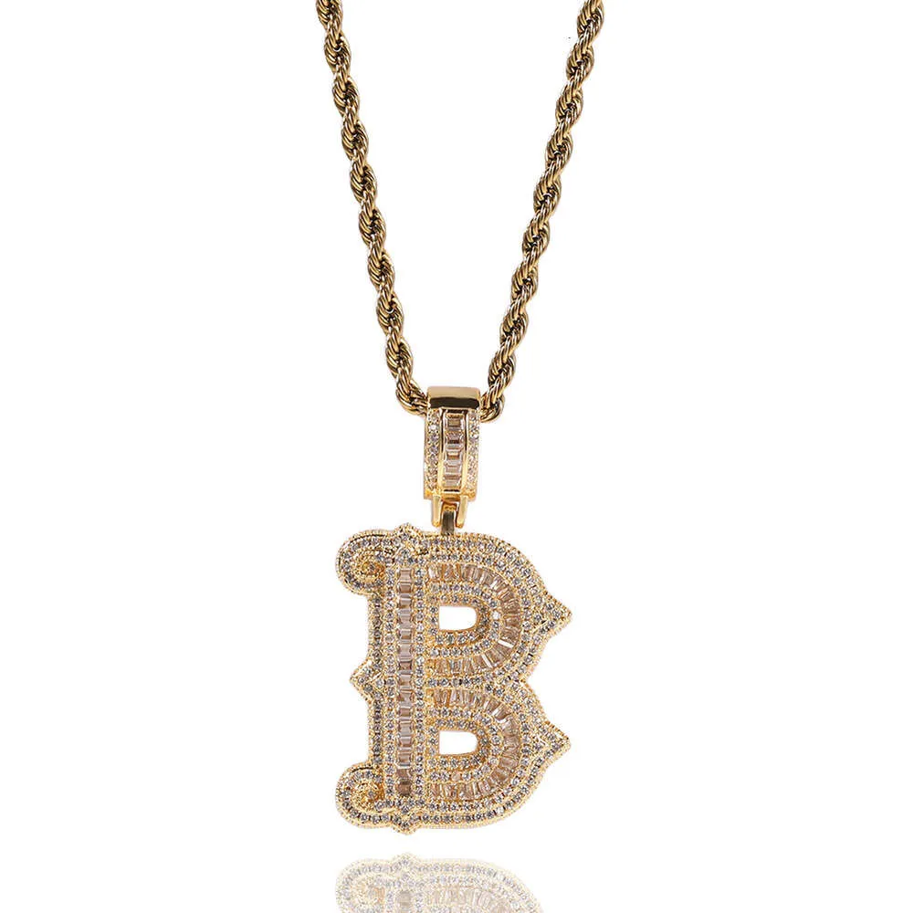 Collana con lettera Hip Hop, cristallo, spine di zucchero, rosa, gioielli, 26 lettere inglesi, GRA, moissanite, diamante, oro, argento sterling_voghion.com