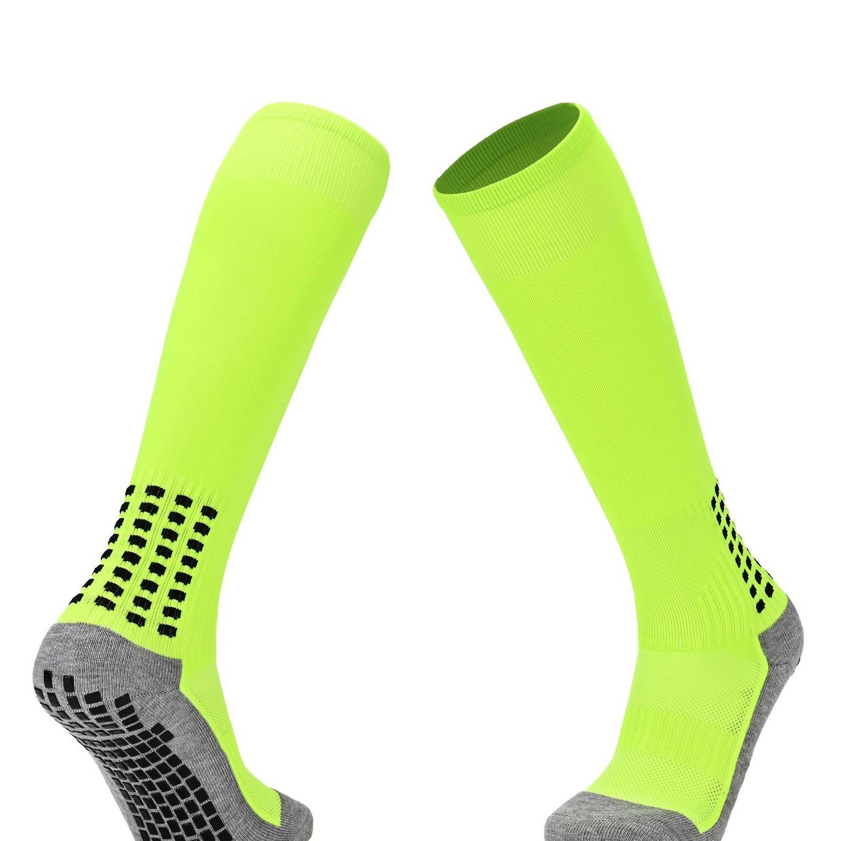 Non-Slip Football Socks For Men & Women - Knee-High Breathable Sports Socks With Cushioned Sole For Training, Running, Soccer (Multiple Colors)​_voghion.com